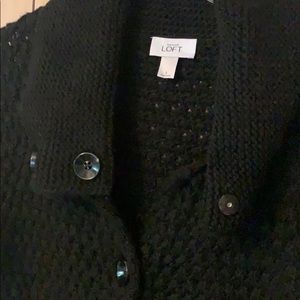 Loft black long sweater coat